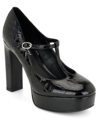 Women's Daphni T-Strap Block Heel Platform Pumps