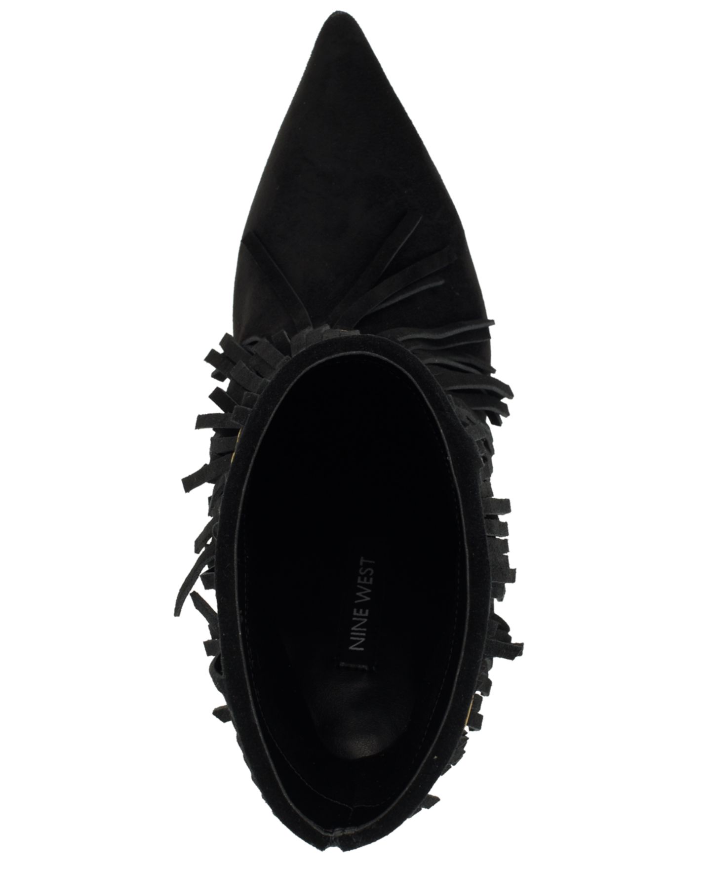 Женские ботинки Nine West Carbona Fringe Pointed Toe Stiletto Booties, цвет: Чёрный — фото 4