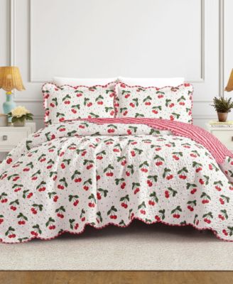 Cherry Reversible 2-Piece Quilt Set, Twin/Twin XL