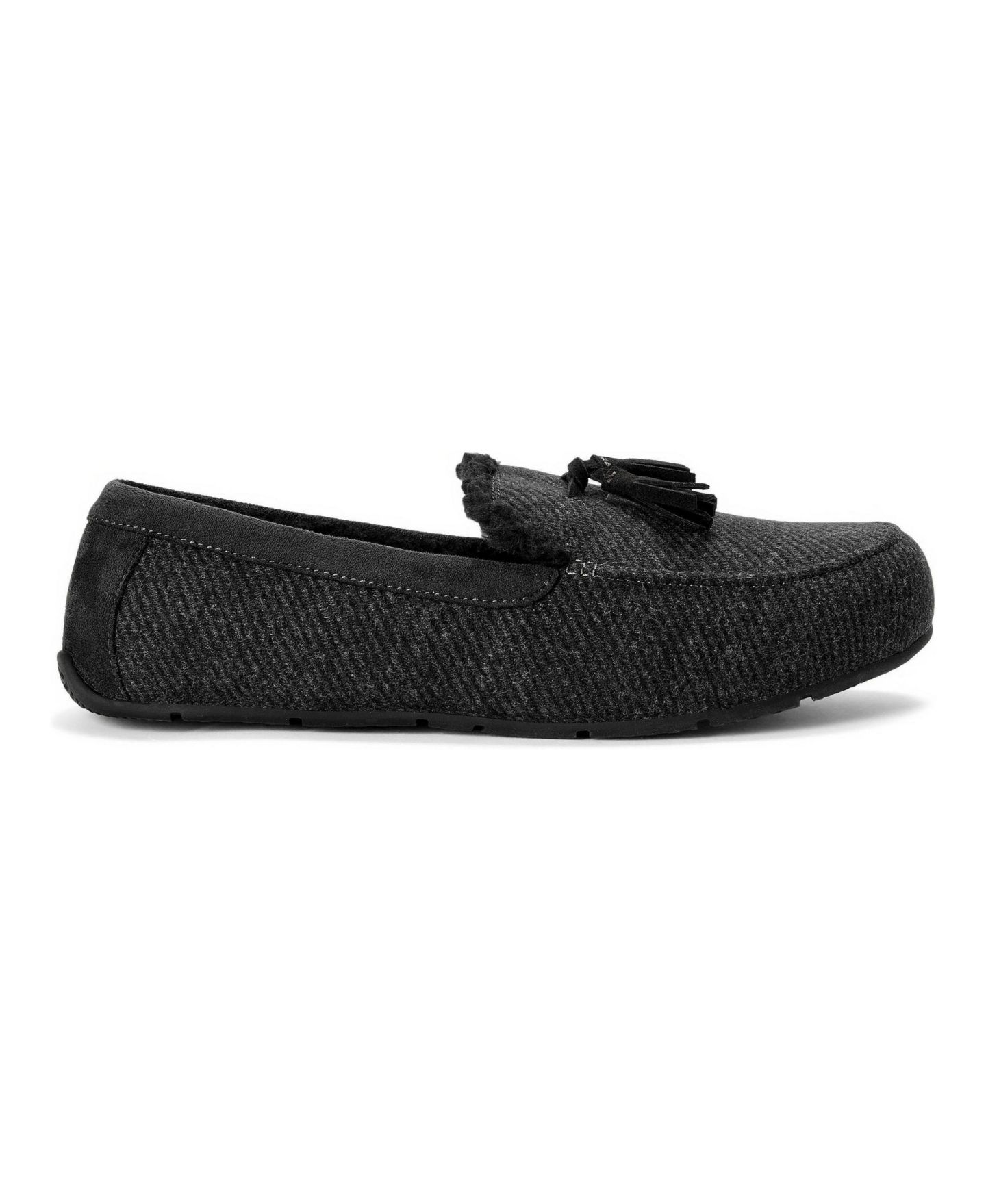 Мужские тапочки Dearfoams Perkins Moccasin Slippers, цвет: Чёрный — фото 2