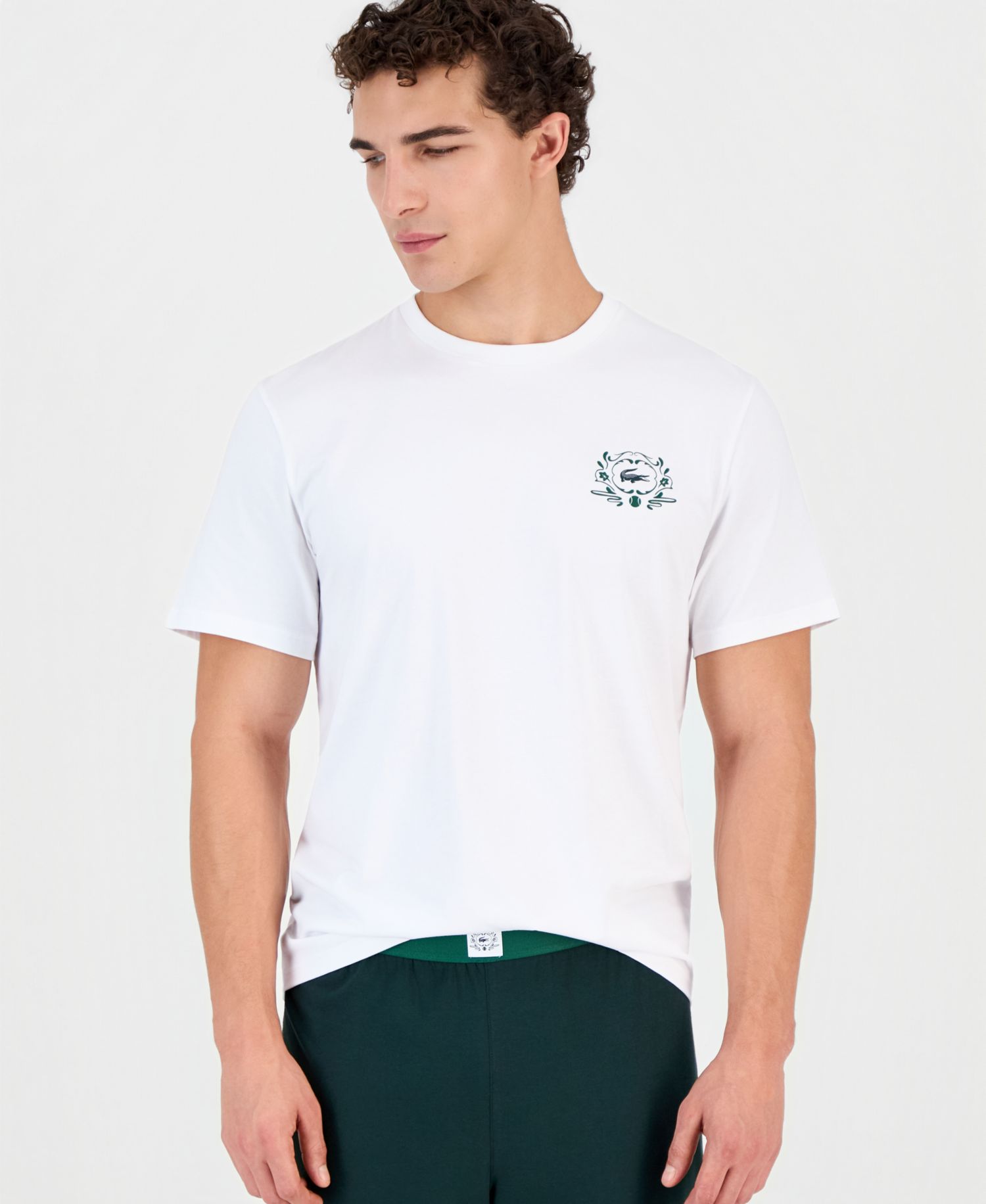 Men's Short-Sleeve Crewneck T-Shirt and Pajama Pants, 2-Piece Set