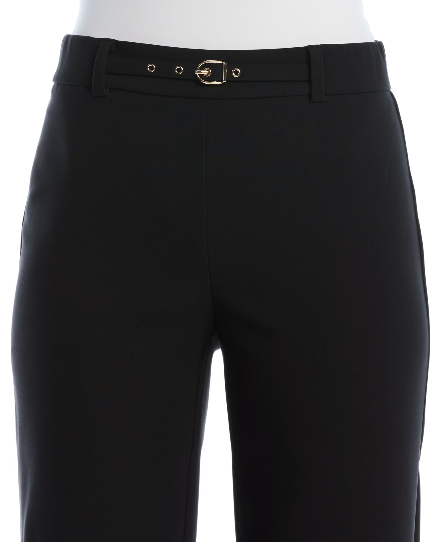 Petite Novelty Pull-On Wide-Leg High-Rise Pants