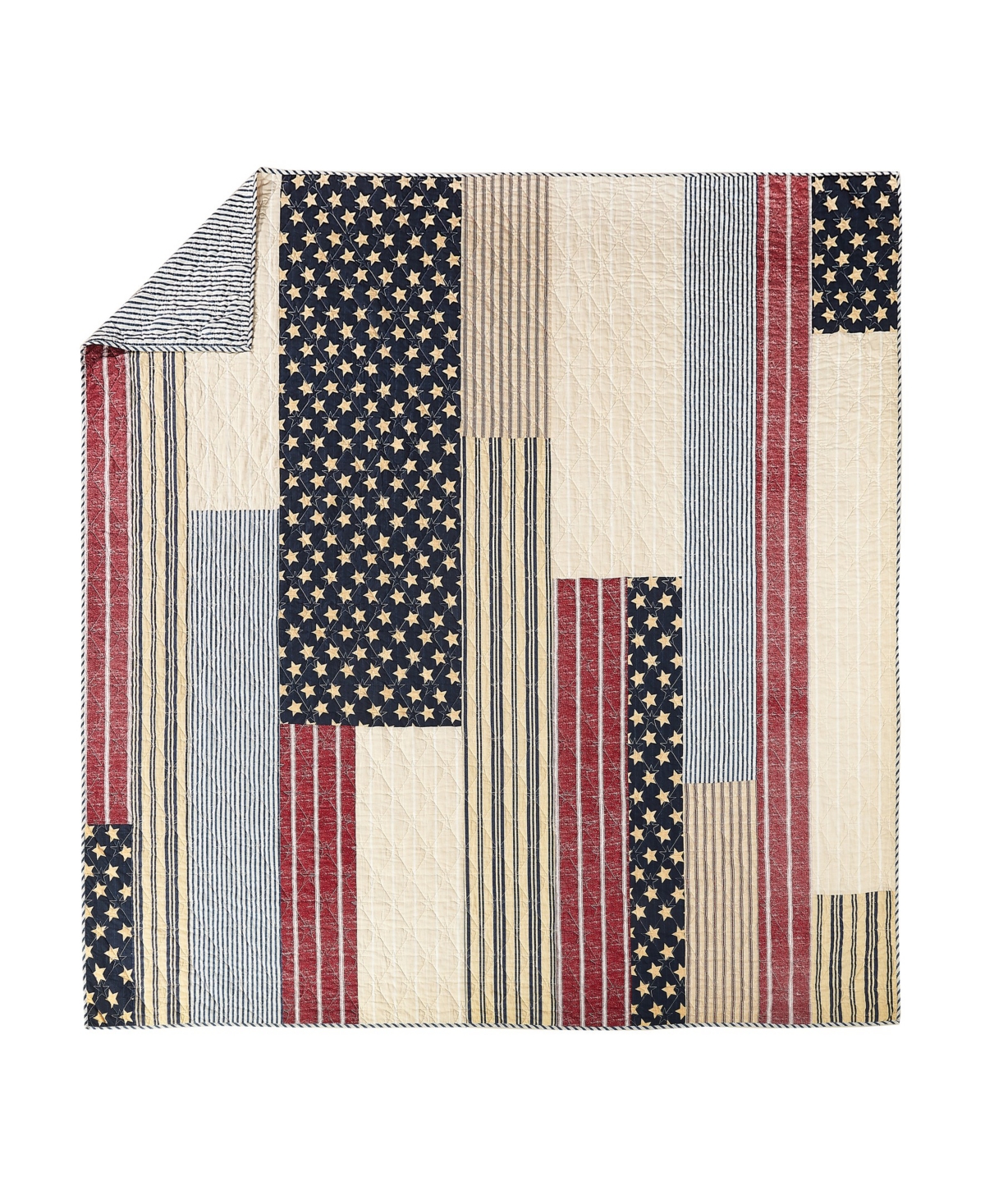 Modern Heirloom Americana Patchwork Cotton 3-Piece Quilt Set