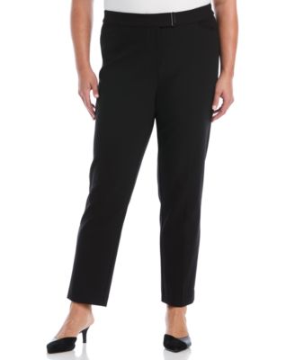 Plus Size Ankle Straight Pants