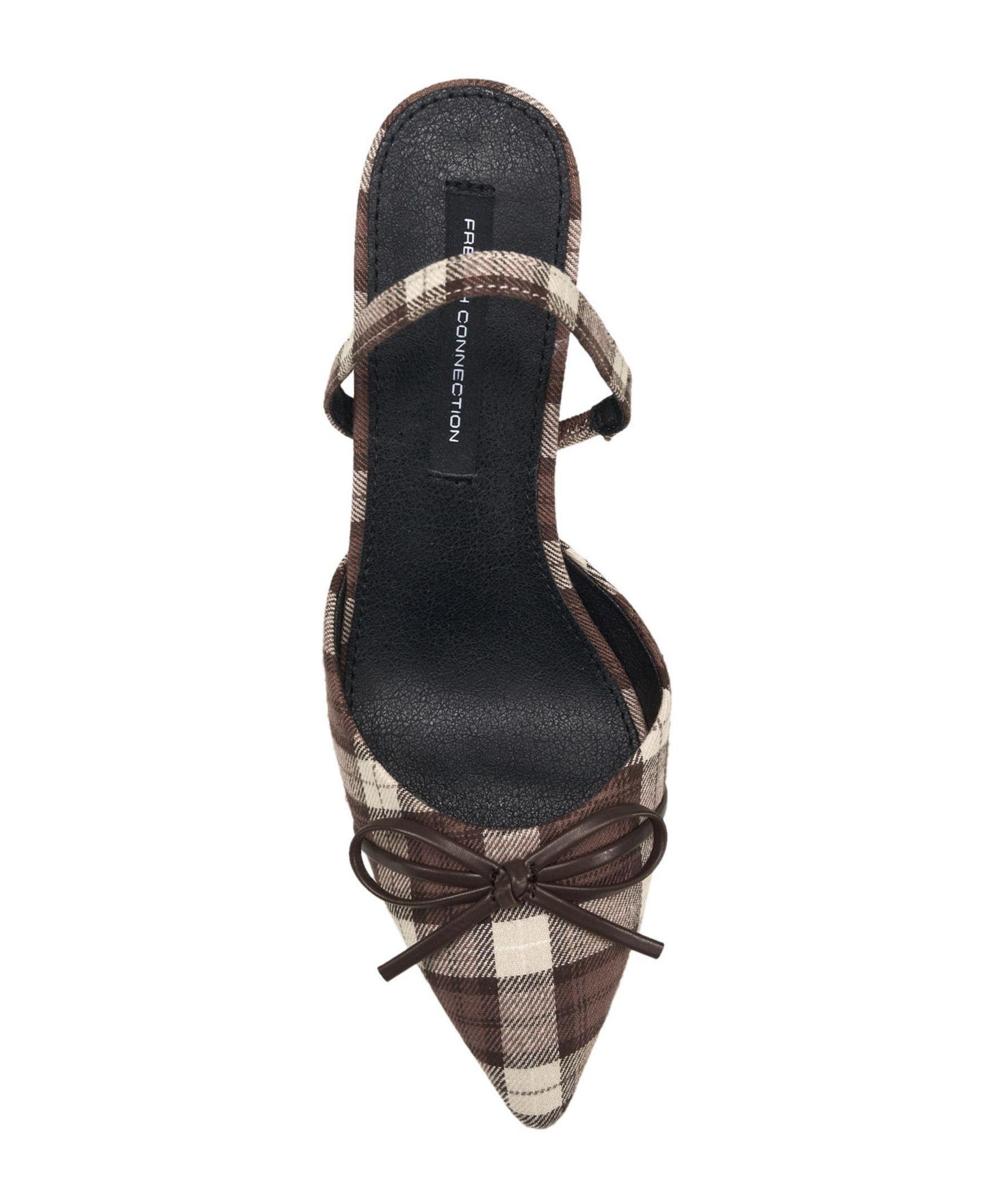 Женские туфли French Connection Bowy Plaid Kitten Heel, цвет: Коричневый разноцветный — фото 5