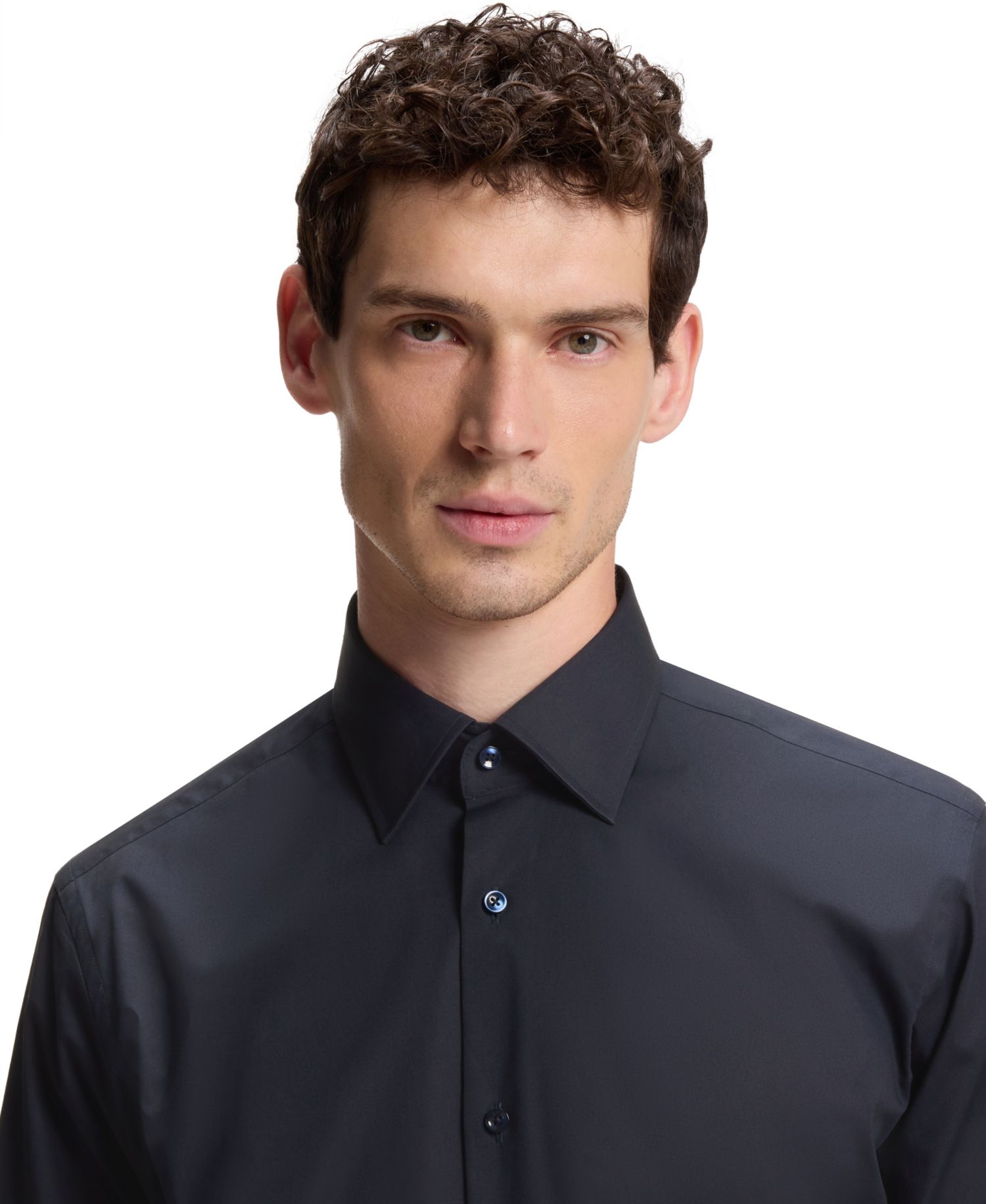 Men's Stretch Cotton Regular-Fit Dress Shirt