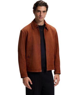 BOSS by x Aston Martin Men's Suede Regular-Fit Jacket