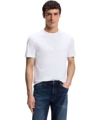 BOSS by Men’s Cotton Regular-Fit Logo Print T-Shirt