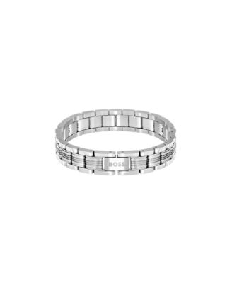 Men's Boss Emblem Stainless Steel Bracelet