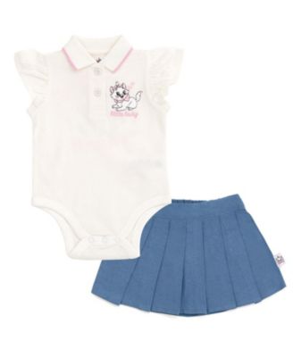 Marie Baby Girls' ( new born to 24 M ) BambiP leated 2-Piece Bodysuit and Skirt Set