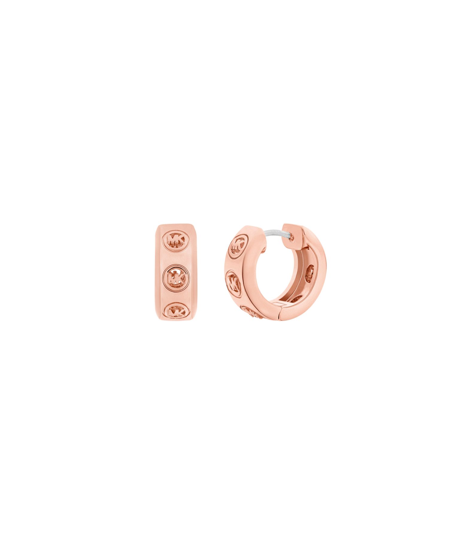 MICHAEL Logo Huggie Earrings