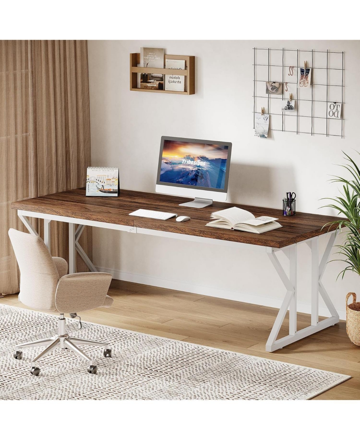 Tribesigns 78.74" Industrial Executive Desk