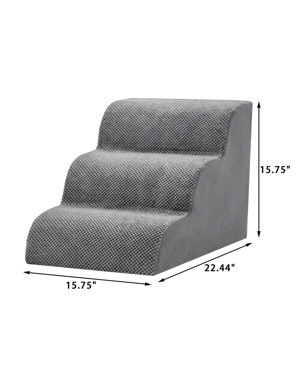 Zeny Staircase ramps designed for small dogs and cats, high-density foam curved pet steps