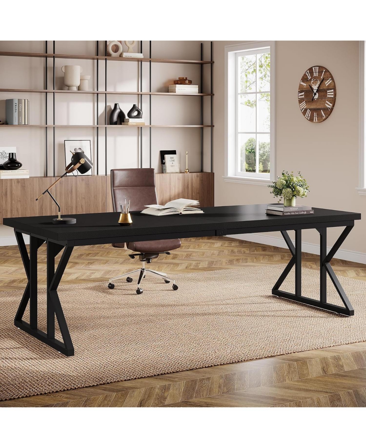 Tribesigns 78.74" Industrial Executive Desk