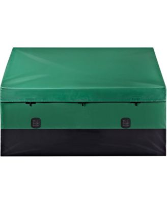 Outdoor Storage Box 100 Gallon with PE Tarpaulin Cover and Frame