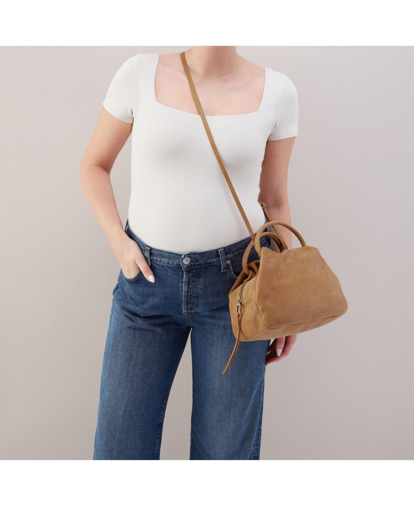 Женская сумка HOBO Darling Small Satchel, цвет: Виски — фото 2