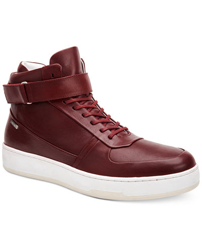 Calvin Klein Men's Navin Fashion Athletic Leather High-Top Sneakers