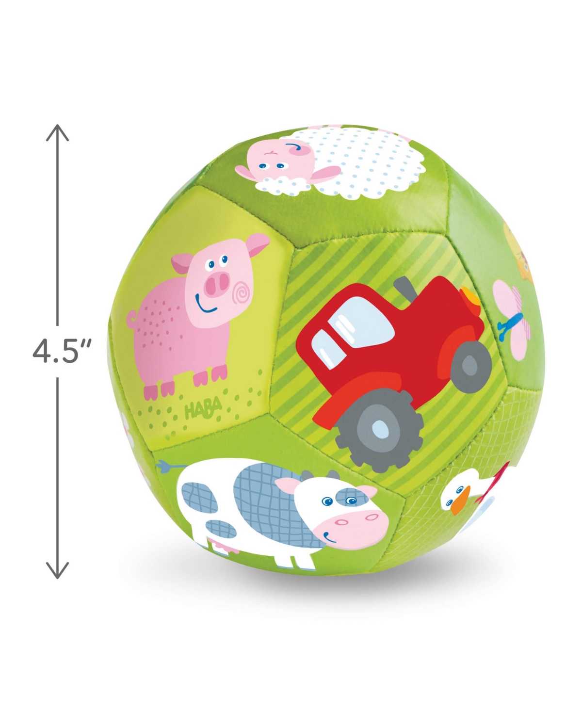 Haba On the Farm Soft Baby Ball with Farm Animals, Sensory Play, Ages 6 Months+
