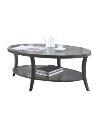 48" Oval Coffee Table with Shelf