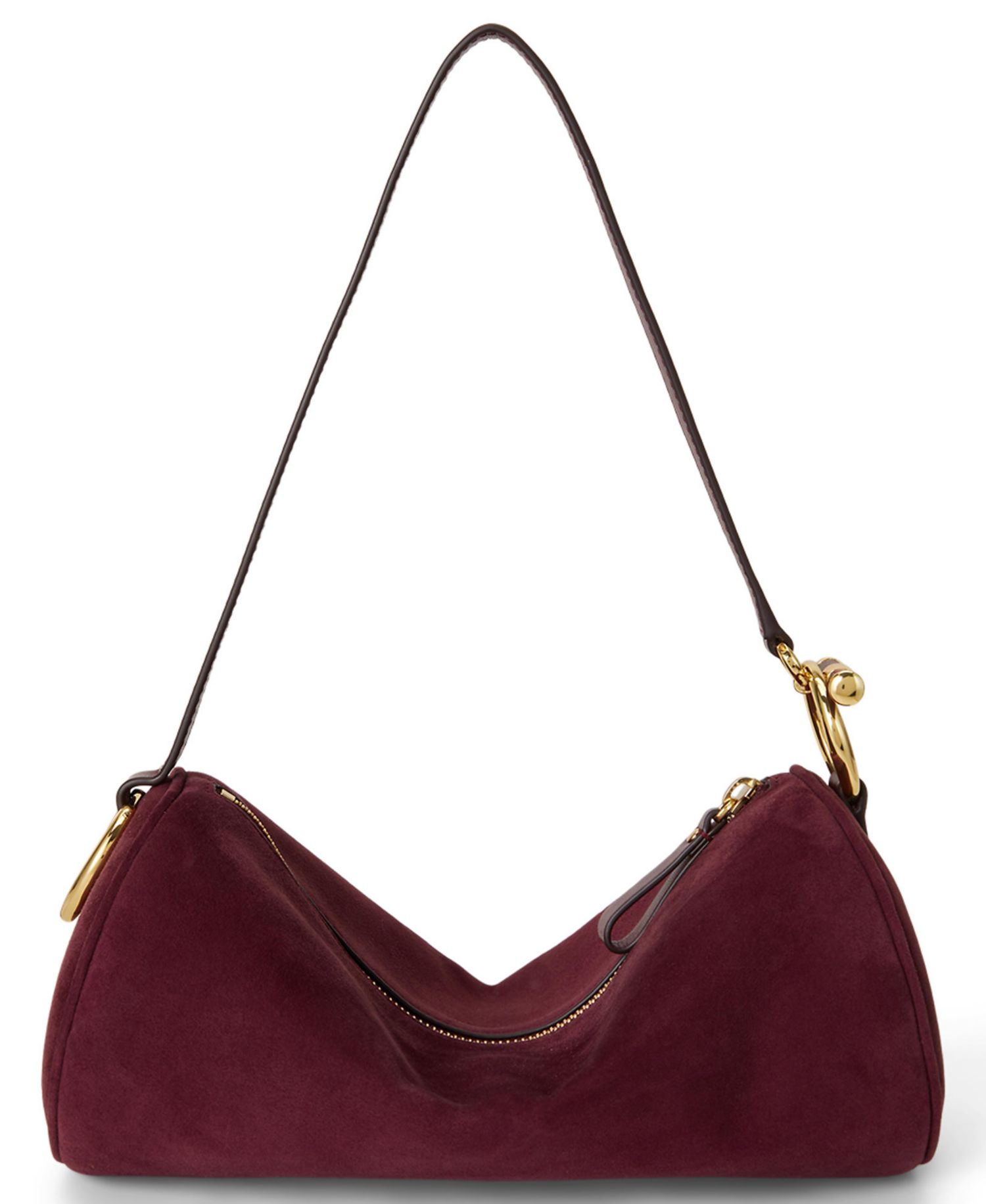 Suede Small Blaike Barrel Bag