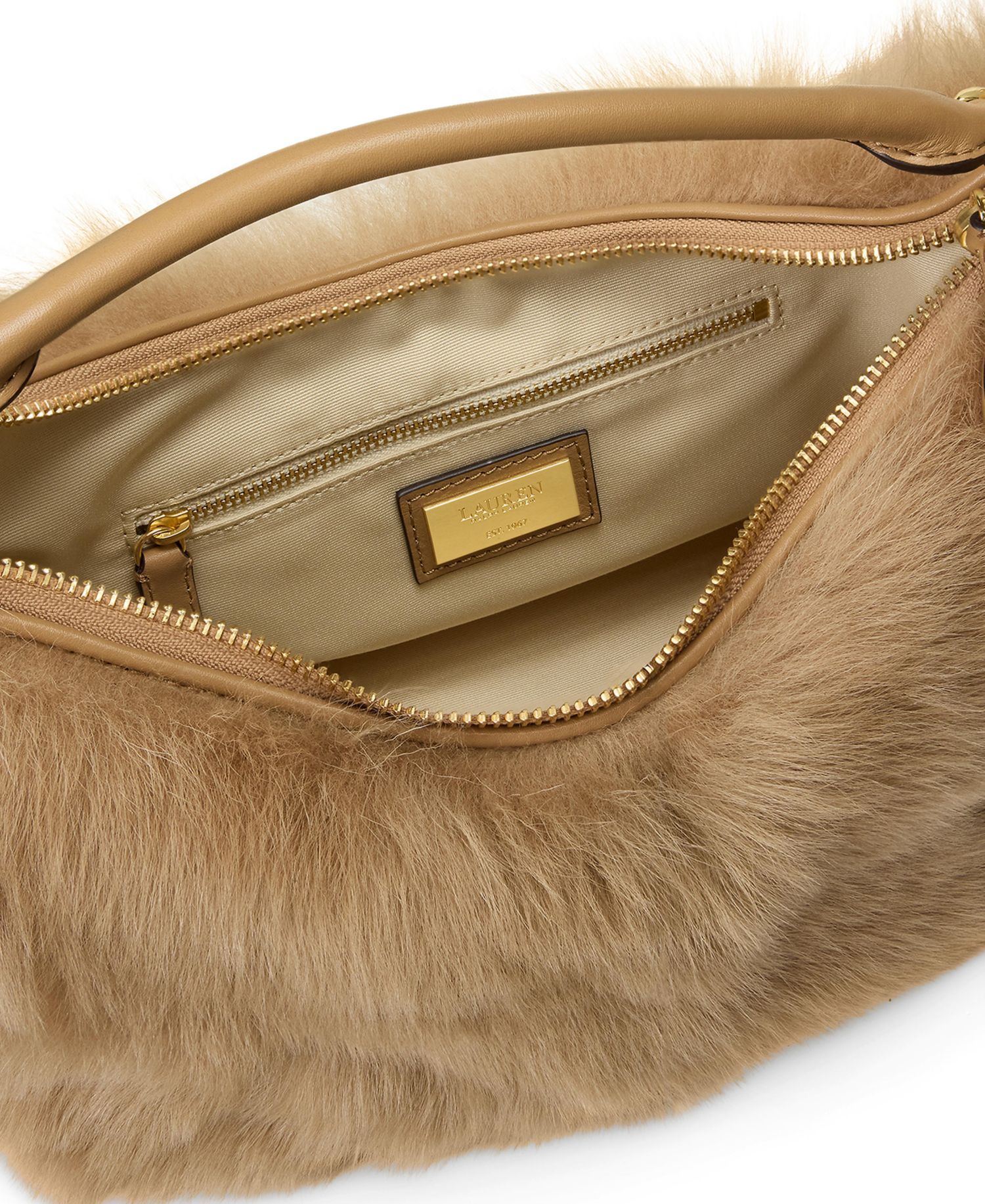 Blaike Shearling Small Shoulder Bag