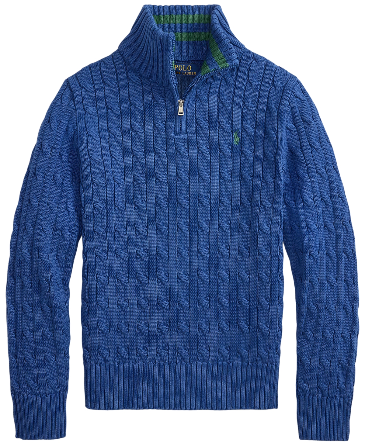 Polo Ralph Lauren Boys' 8-20 Cable-Knit Cotton Quarter-Zip Sweater