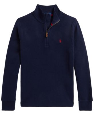 Boys' 8-20 Estate Rib Quarter-Zip Sweater