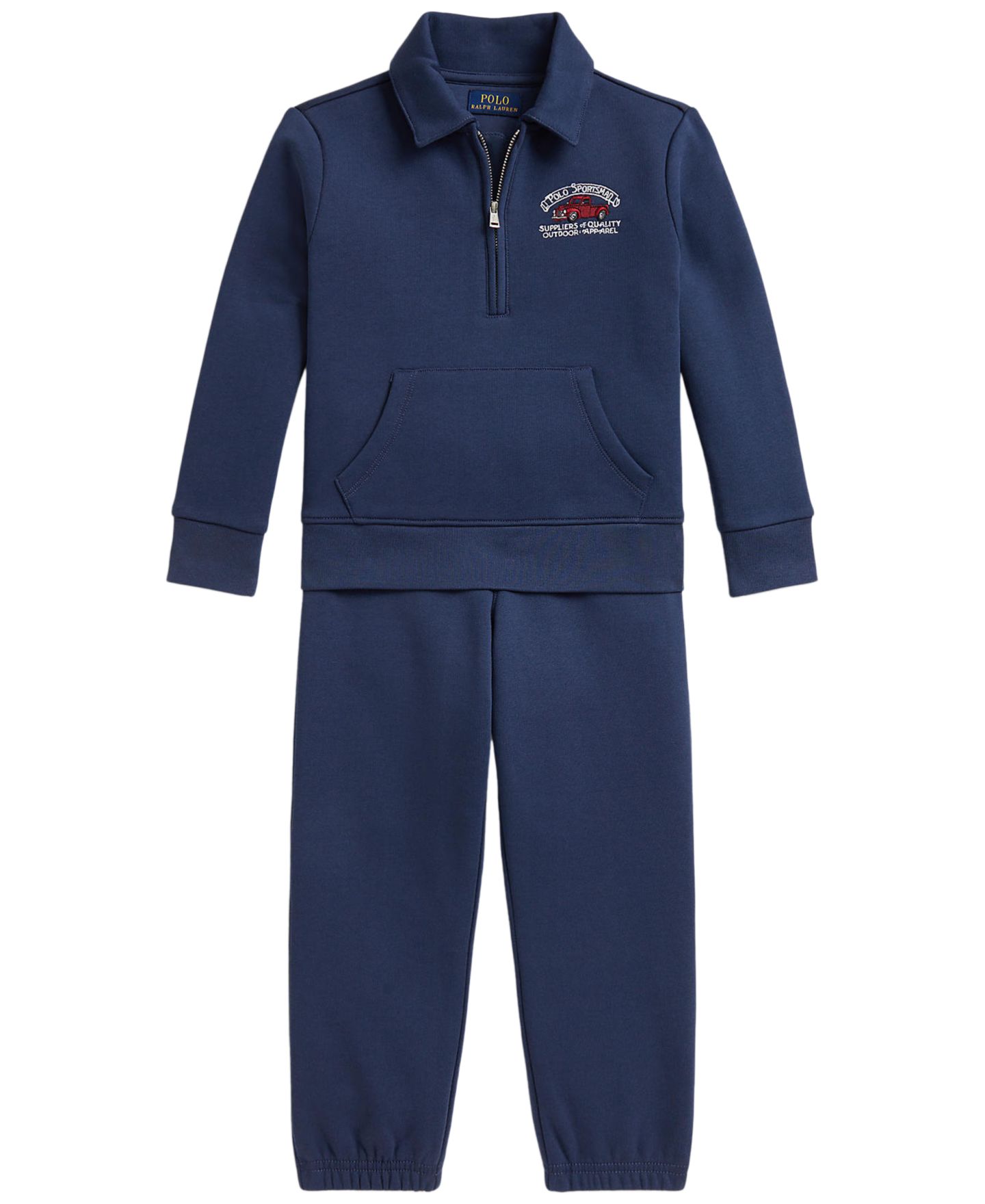 Детский комплект Polo Ralph Lauren Polo Sportsman: флисовый свитшот и брюки, 2T-7, цвет: Тёмно-синий — фото 1