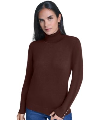 Women's Solid Long-Sleeve Turtleneck Sweater