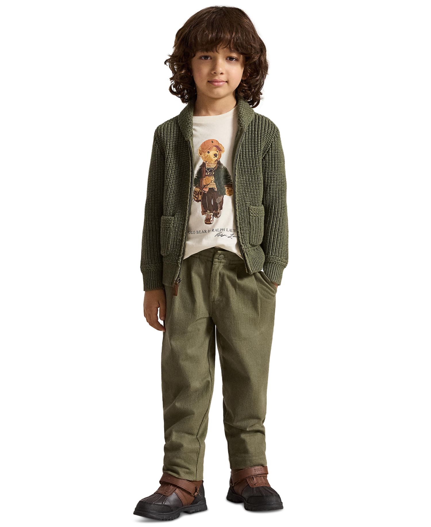 Boys' 2T-7 Polo Bear Cotton Jersey T-Shirt