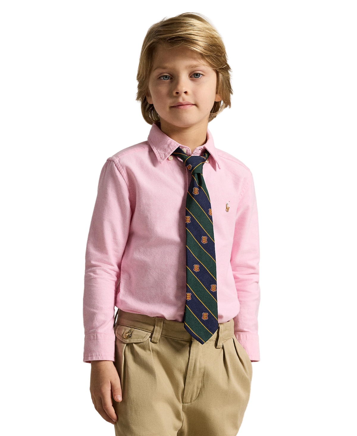 Polo Ralph Lauren Toddler and Little Boys Cotton Oxford Shirt - New Rose