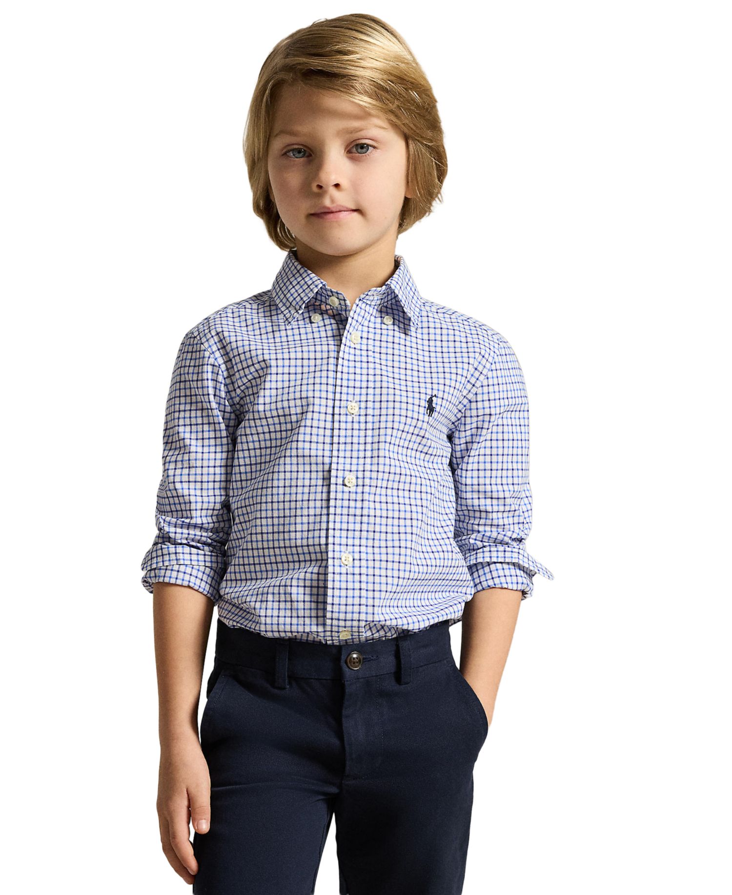 Boys' 2T-7 Plaid Cotton Shirt