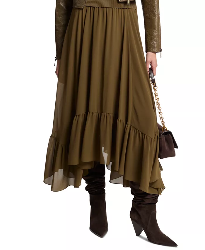 Michael Kors Women's High-Low Mid-Rise Skirt