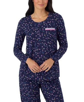 Women's Long-Sleeve Crewneck Print Pajama Set