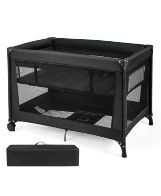 Portable Baby Playard with Soft Mattress, Breathable Mesh Sides