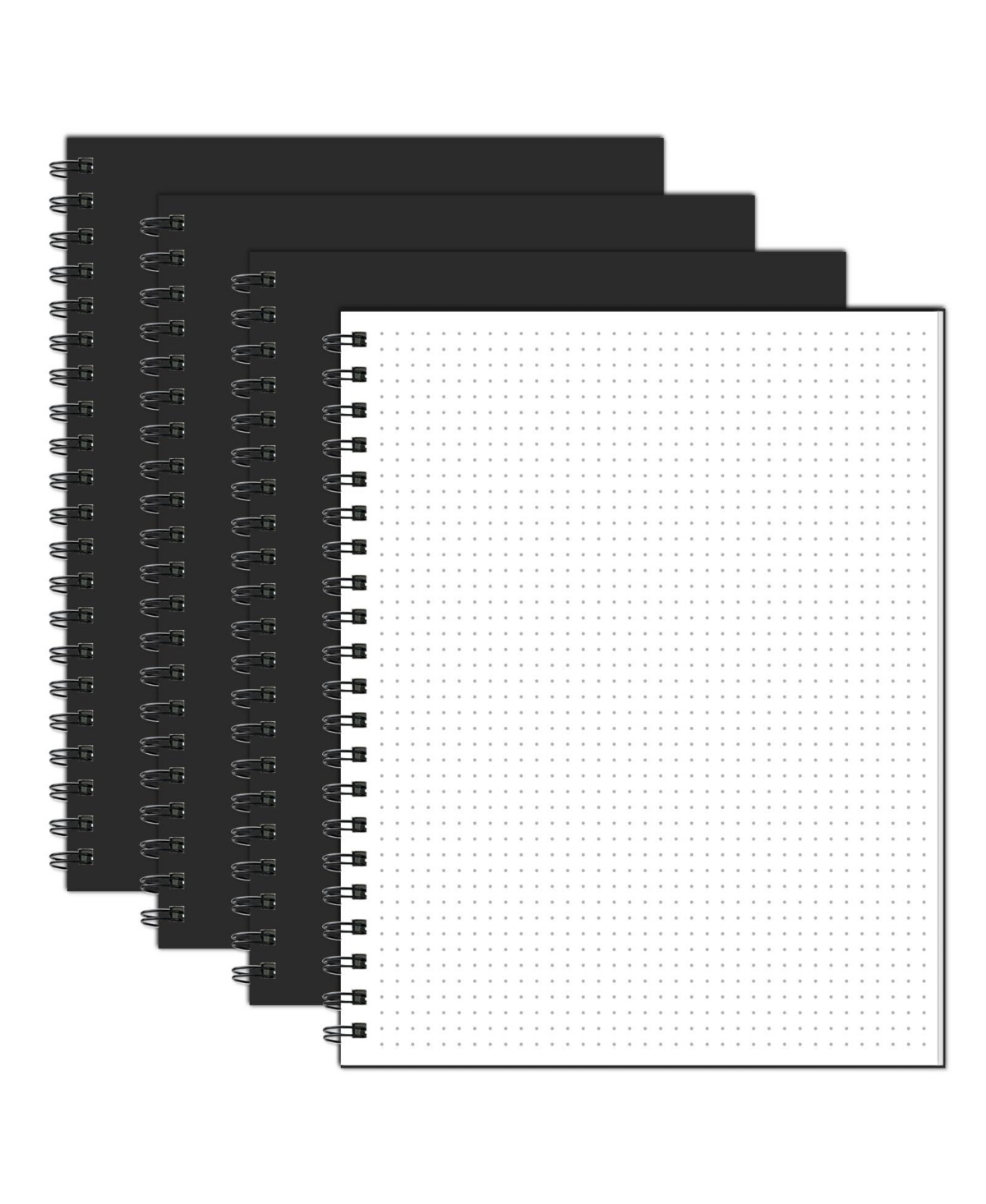 Danrong 4 Pack Hardcover Spiral Notebooks College Thick Paper For School Office