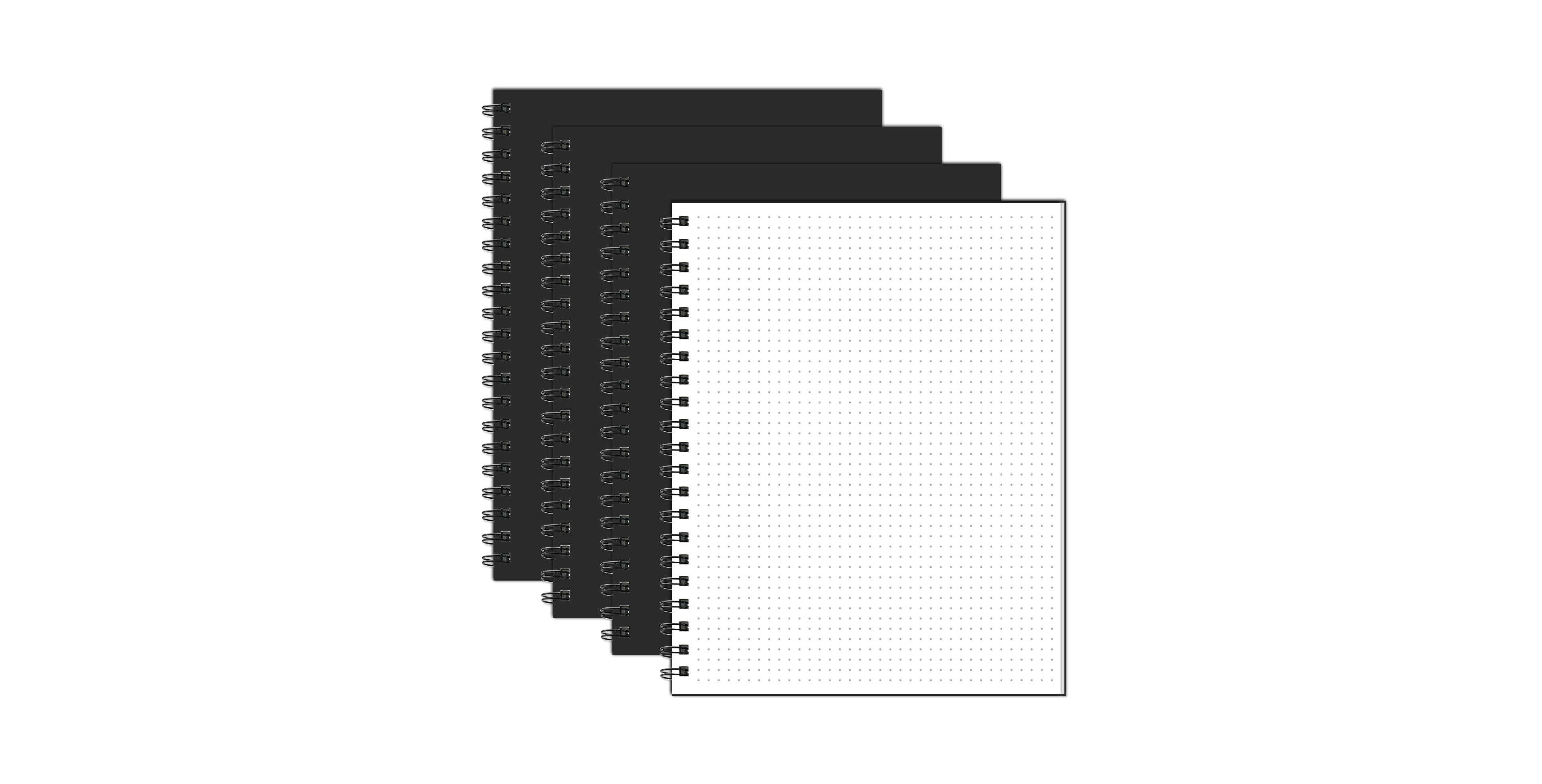 Danrong 4 Pack Hardcover Spiral Notebooks College Thick Paper For School Office
