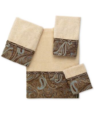 Bradford Paisley Swirls Cotton Hand Towel, 16" x 30"