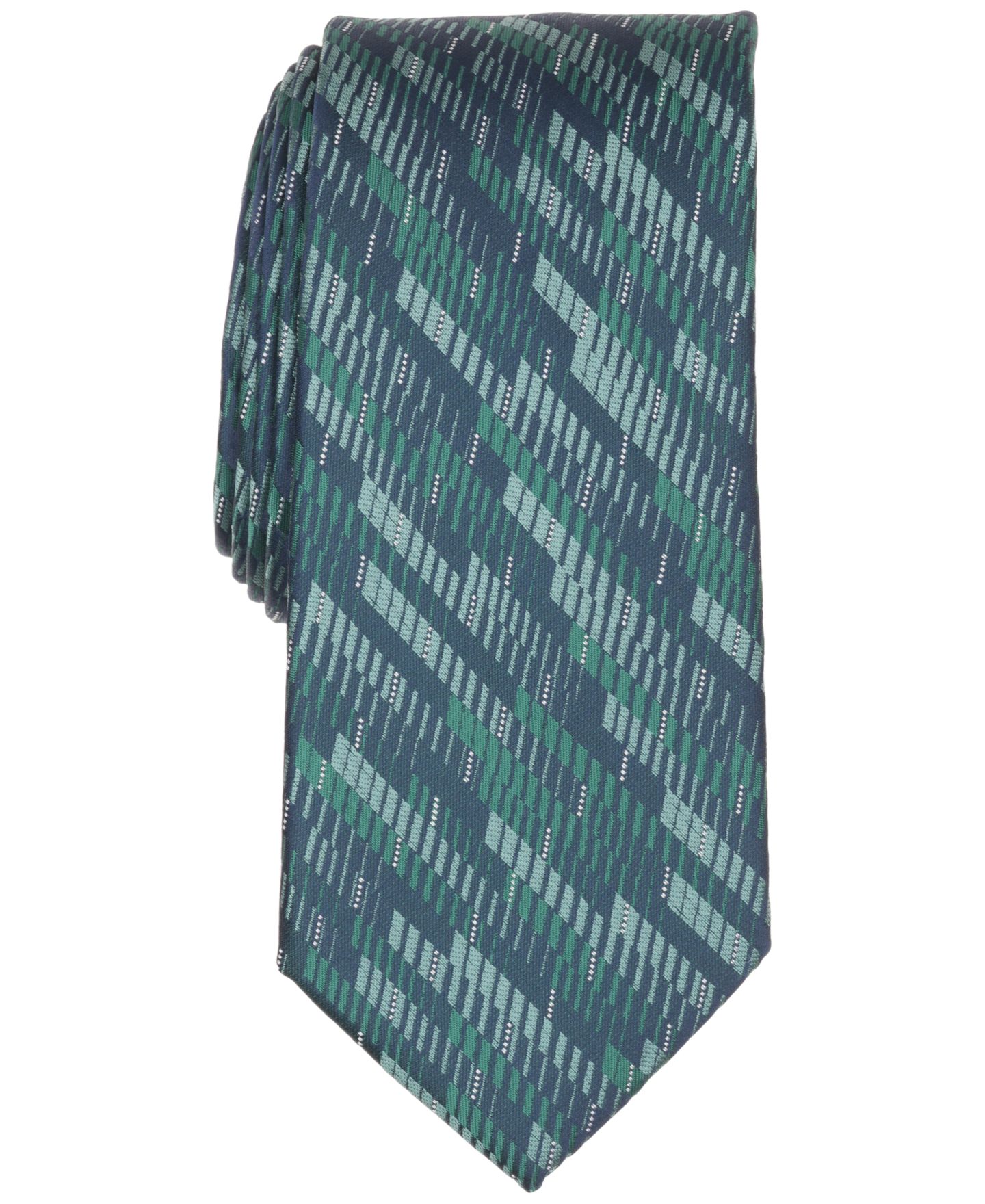 Мужской галстук Perry Ellis Portfolio Tonkin Abstract Pattern Classic Tie, цвет: Зелёный — фото 1