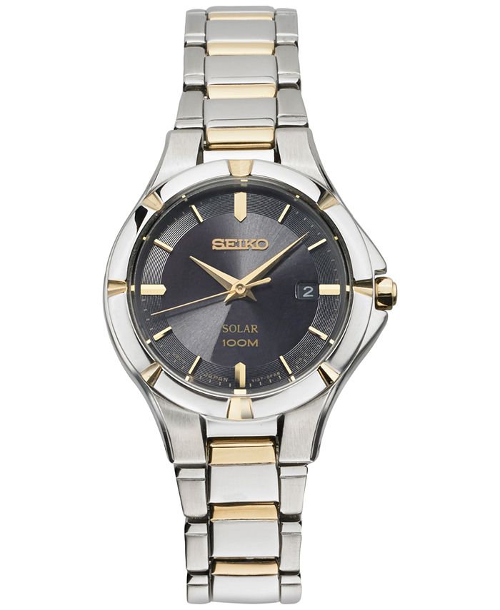 Seiko women's two tone solar watch outlet
