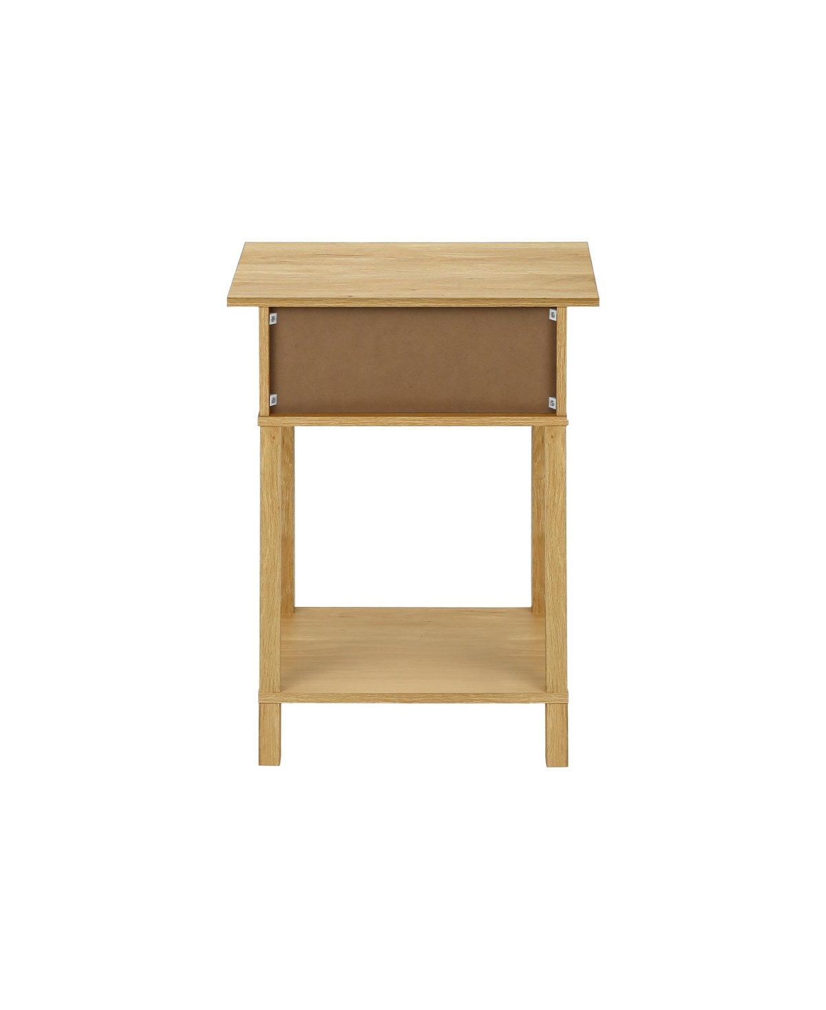 Flynama Natural Rattan Accent Table 2 Tier Storage Nightstand with Drawer
