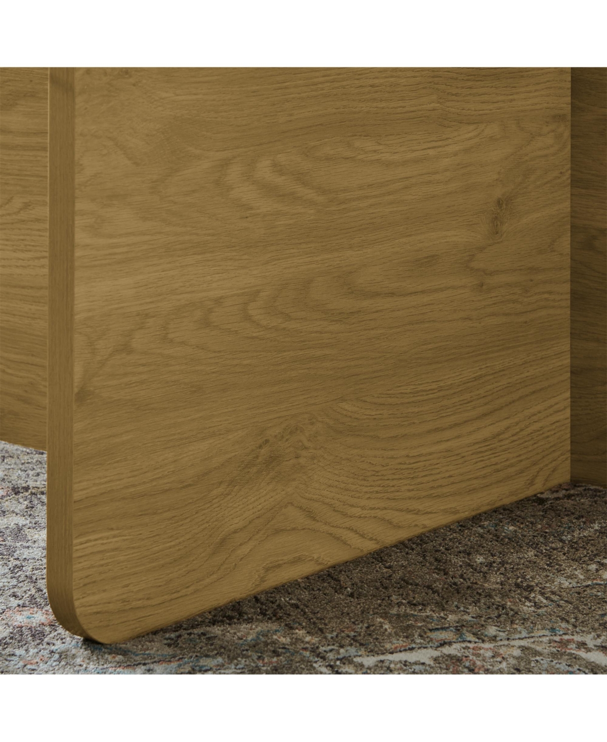 Flynama 31.5" Square Tempered Glass Coffee Table, Mdf Base