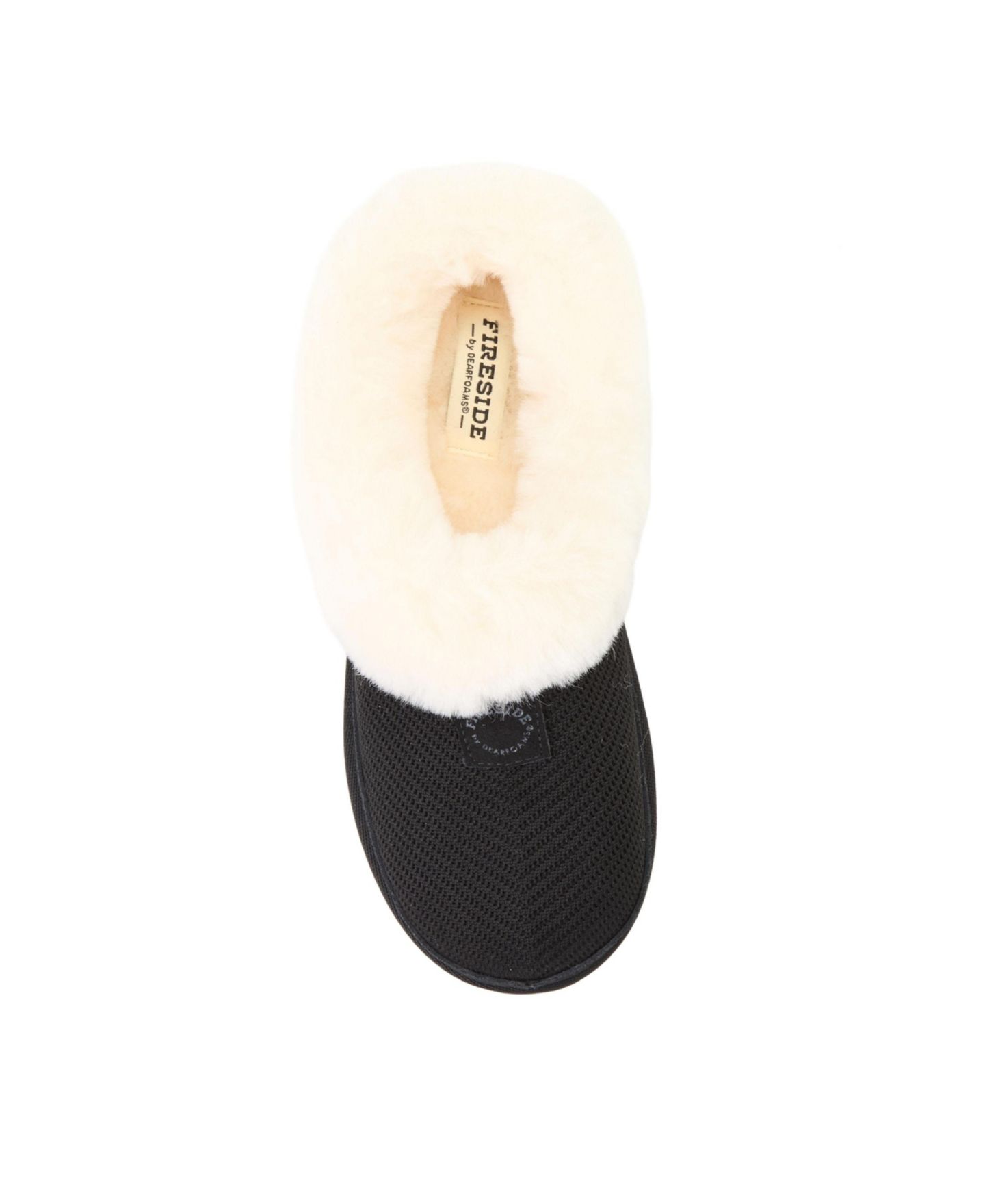 Женские сабо Dearfoams Fireside by Adelaide Sport Knit Clog Water Repellent Slippers, цвет: Чёрный — фото 5