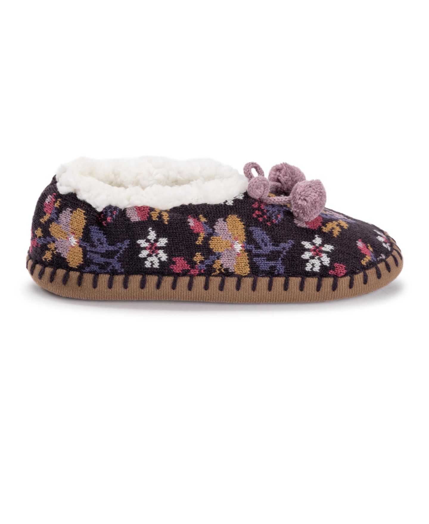 Женские тапочки MUK LUKS Classic Ballerina Slippers, цвет: Ежевичный — фото 7