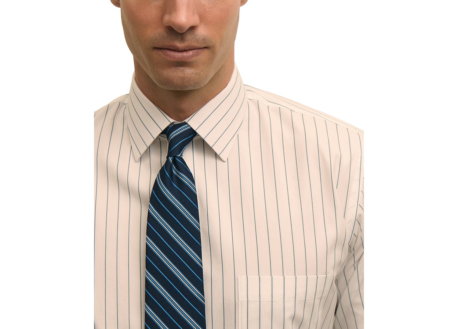 Men's Spread Collar Dress Shirt