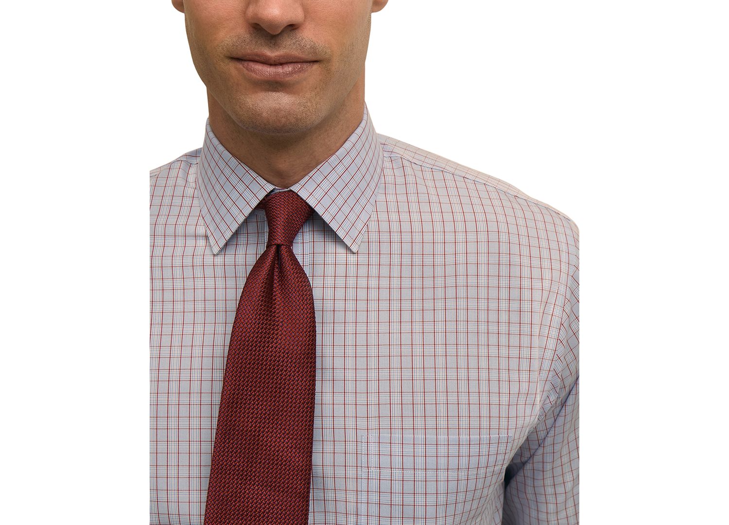 Men's Spread Collar Dress Shirt