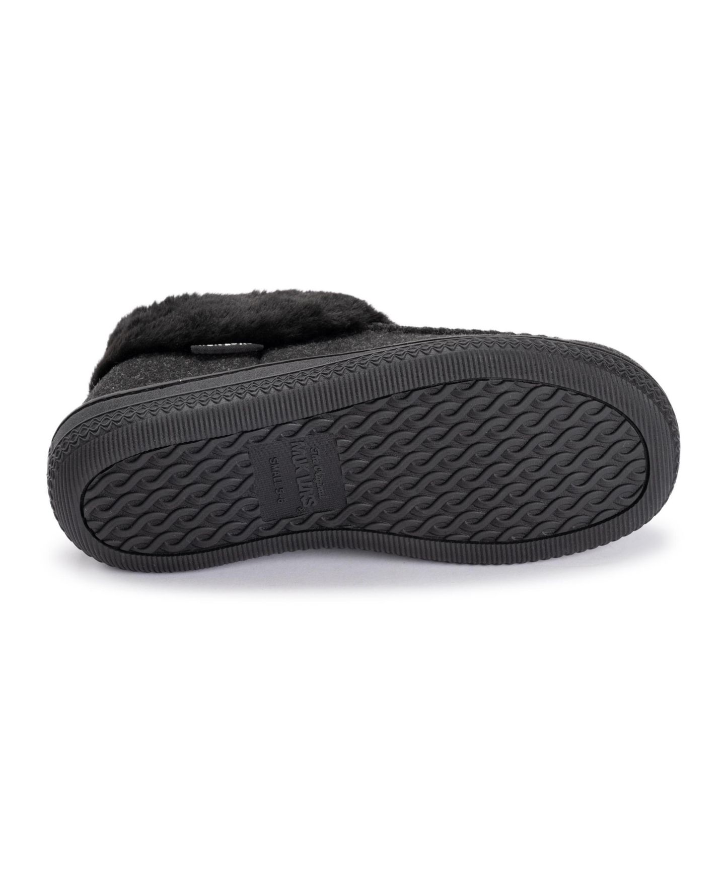 Женские тапочки MUK LUKS Selah Moccasin Bootie Slippers, цвет: Чёрный меланжевый — фото 4