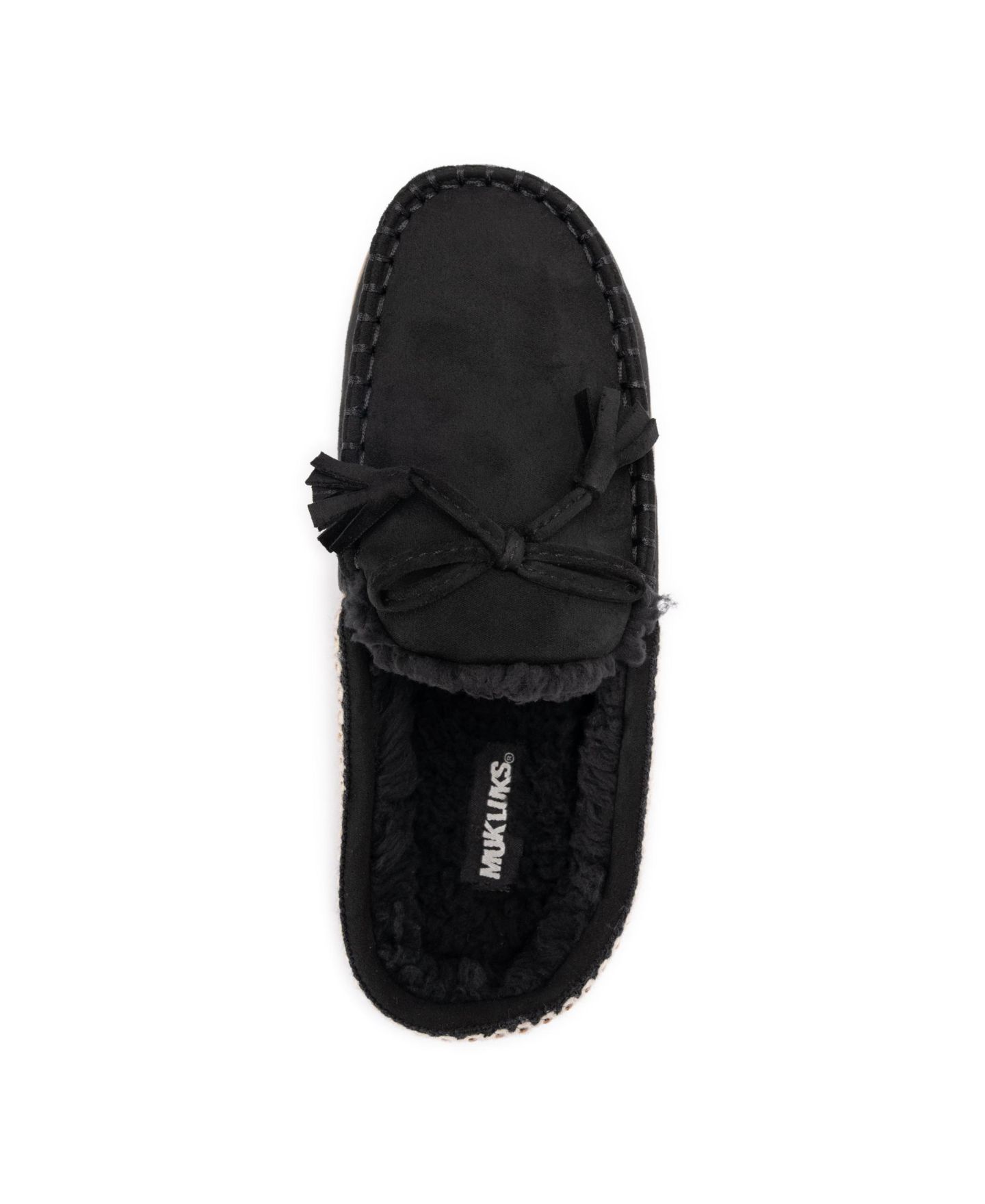 Женские тапочки MUK LUKS Marjorie Moccasin Contour Slippers, цвет: Чёрный — фото 8
