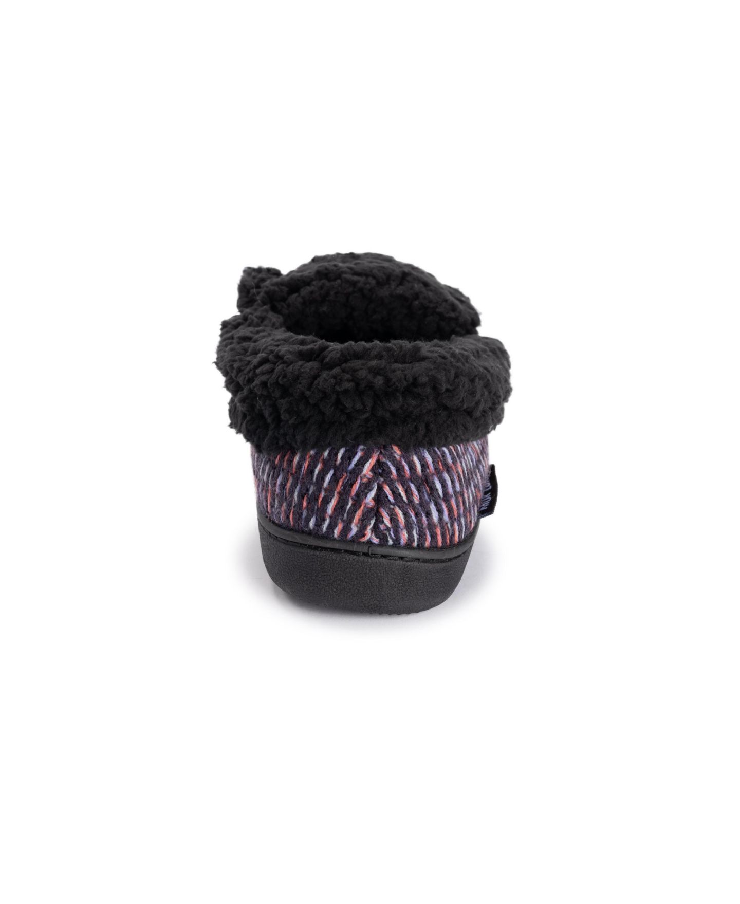 Женские тапочки MUK LUKS Anais Moccasin Slippers, цвет: Чёрный ягодный — фото 3