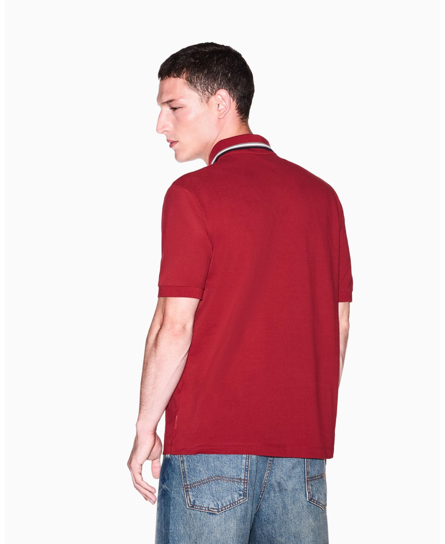 Men's Short Sleeves Pique Tipping Polo Shirt